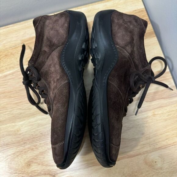 Coach Oxford Shoes Mens 9D‎ Chocolate Brown Suede Office Casual Tie Up Packard - Picture 5 of 9